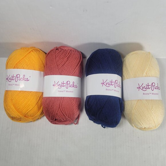 Knit Pick Other - 4 Skeins Knit Pick Brava Worsted Weight Acrylic Yarn